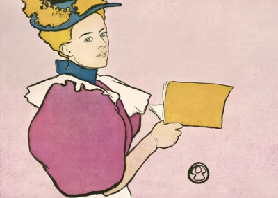 Plakat Kobieta trzymająca książkę (1896) Plakat Kobieta trzymająca książkę (1896)