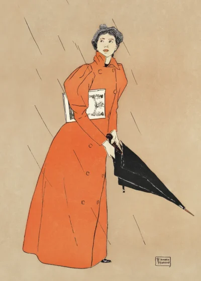 Plakat Kobieta trzymająca czarny parasol (1894) Plakat Kobieta trzymająca czarny parasol (1894)