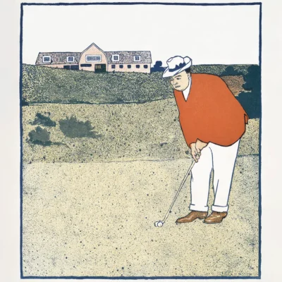 Plakat Mężczyzna grający w golfa (ok. 1890-1907) Plakat Mężczyzna grający w golfa (ok. 1890-1907)