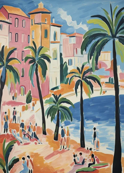 Plakat Plaża z palmami