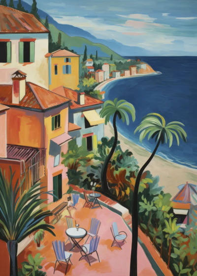 Plakat Kawiarenka na tarasie