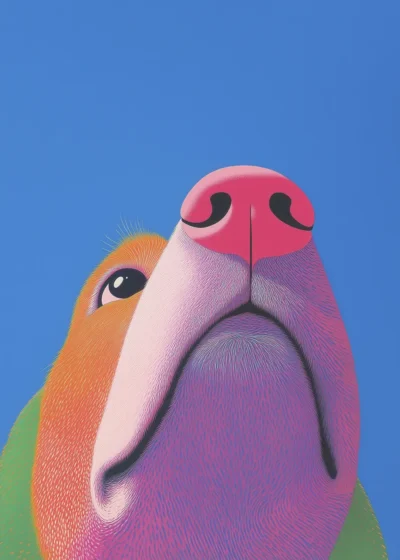 Plakat Pies z zadartym nosem