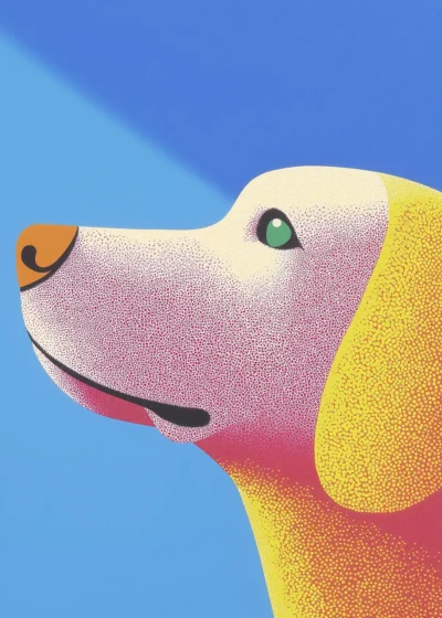 Plakat Portret psa z profilu nr 1