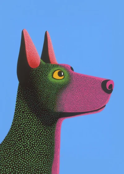 Plakat Portret psa z profilu nr 2