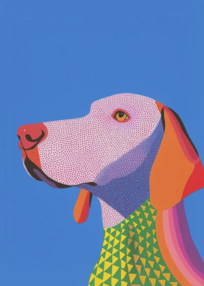 Plakat Portret psa z profilu nr 3