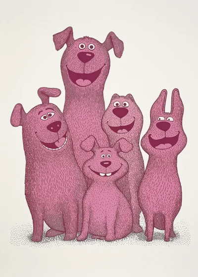 Plakat Psy Gromadka psich przyjaciół