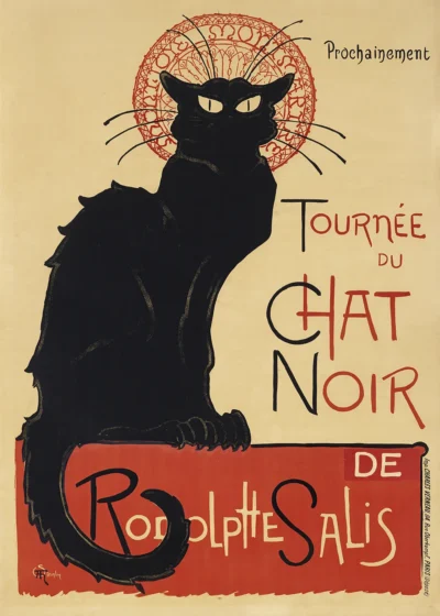 Plakat Vintage Tournée du Chat Noir (1896)