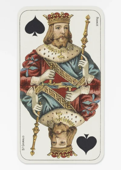 Plakat Vintage francuska karta król pik (1898)
