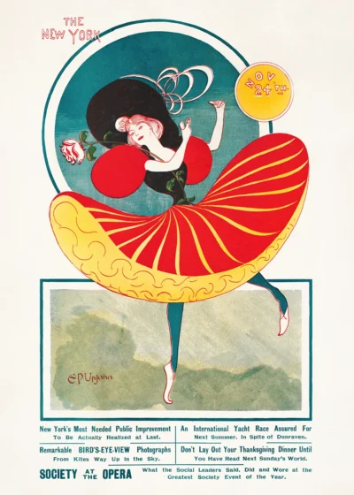 Plakat Vintage The New York Sunday World (1895)