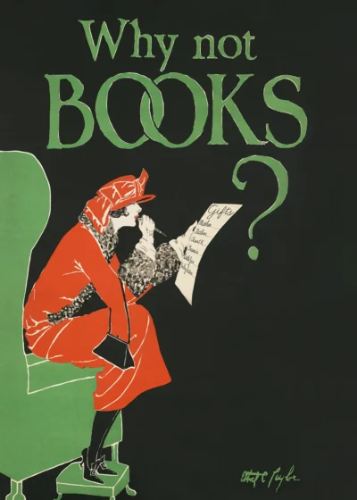 Plakat Vintage Why Not Books? (1920)