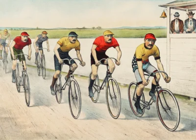 Plakat Vintage Kolarze Wheelman in A Red Hot Finish