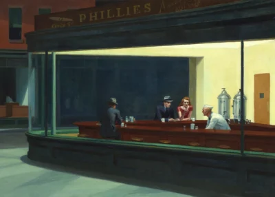 Plakat Nocne Marki Nighthawks Edward Hopper (1942)