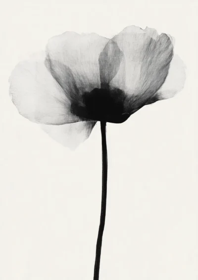 Plakat Monochromatyczny kwiat - obraz na ścianę