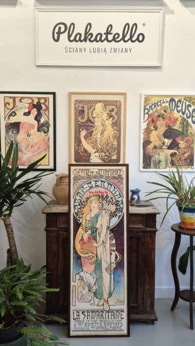 Plakat na płótnie w ramie La Samaritaine Sarah Bernhardt Alfons Mucha 48x136 cm