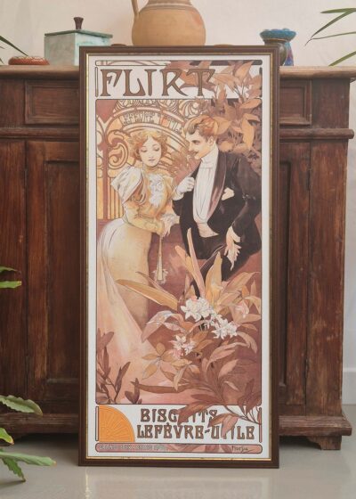 Plakat na płótnie w ramie FLIRT Alfons Mucha 49x103 cm