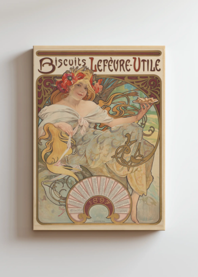 Alfons Mucha Biscuits Lefèvre-Utile secesja obraz na płótnie