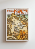 Cycles Perfecta Alfons Mucha secesja kobieta rower obraz na płótnie