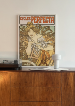 Cycles Perfecta Alfons Mucha secesja kobieta rower obraz na płótnie