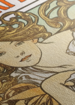 Cycles Perfecta Alfons Mucha secesja kobieta rower obraz na płótnie