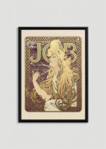 Plakat w ramce: JOB Alfons Mucha secesja kobieta Art Nouveau