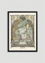 Plakat w ramce: Alfons Mucha kobieta secesja Art Nouveau