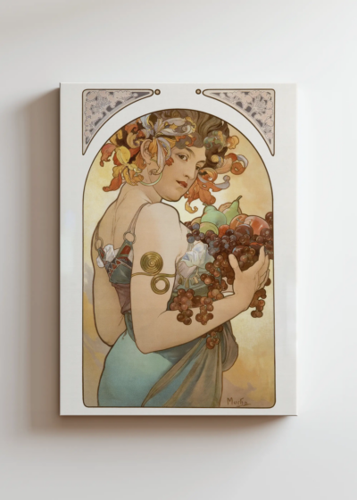 Alfons Mucha kobieta jesień winogrona secesja obraz na płótnie