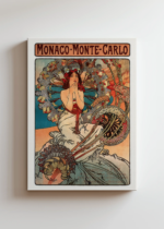 Monaco-Monte-Carlo Alfons Mucha Art Nouveau obraz na płótnie