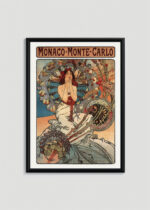 Plakat w ramce: Monaco-Monte-Carlo Alfons Mucha Art Nouveau