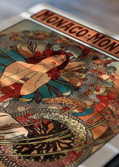 Zbliżenie na plakat: Monaco-Monte-Carlo Alfons Mucha Art Nouveau