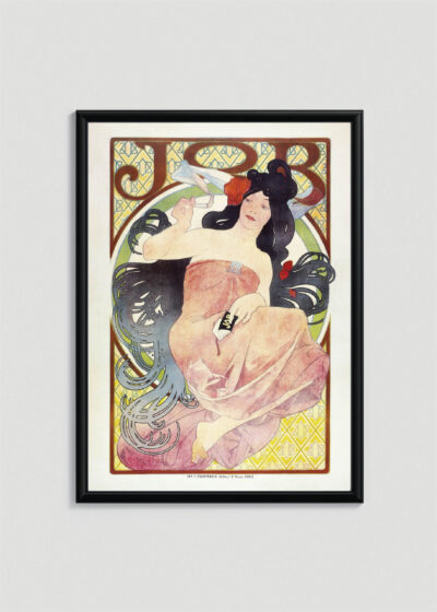 Plakat w ramce: Job Alfons Mucha 1896 secesja Art Nouveau