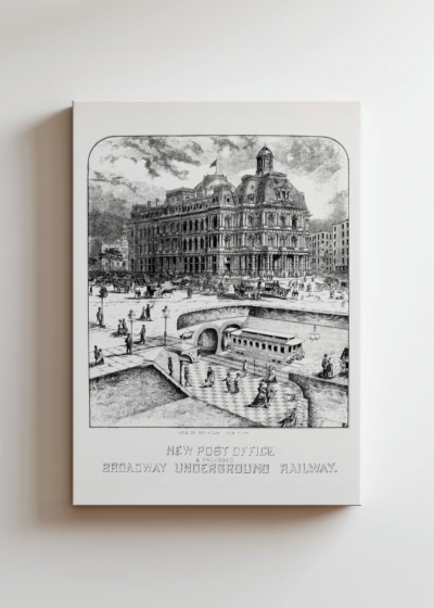New Post Office 1872 Broadway Underground Railway Nowy Jork obraz na płótnie
