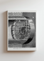 The Underground Tunneling Machine vintage Nowy Jork 1872 obraz na płótnie