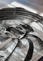 Zbliżenie na detale plakatu: widok z tunelu na stację Broadway Underground Railway 1872 Nowy Jork