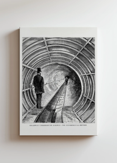 eksperymentalna sekcja Broadway Underground Railway metro Nowy Jork 1872 obraz na płótnie