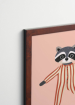 Plakat oprawiony w drewnianą brązową ramkę Vintage Italia: szop na deskorolce do pokoju dziecięcego