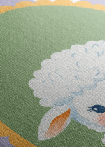 do pokoju dziecięcego baranek czytający książkę pastelowy obraz na płótnie