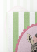 zebra vintage pastelowy do pokoju dziecięcego obraz na płótnie