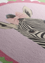 zebra vintage pastelowy do pokoju dziecięcego obraz na płótnie