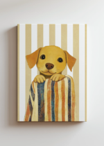 szczeniak golden retriever vintage do pokoju dziecięcego obraz na płótnie