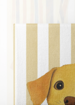 szczeniak golden retriever vintage do pokoju dziecięcego obraz na płótnie