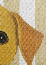 szczeniak golden retriever vintage do pokoju dziecięcego obraz na płótnie