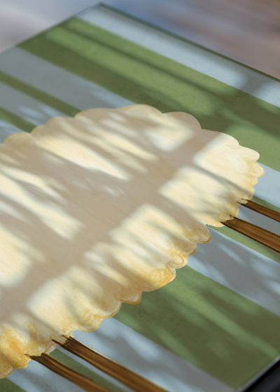Zbliżenie na detale plakatu: dla dzieci owieczka pastelowa w stylu skandynawskim