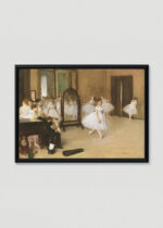 Plakat w drewnianej czarnej ramce: Klasa tańca Edgar Degas impresjonizm balet 1874