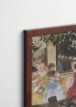 Plakat oprawiony w drewnianą brązową ramkę Vintage Italia: Café-concert Edgar Degas Belle Époque Paryż 1885