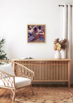 Aranżacja wnętrza, na ścianie wisi plakat w ramce: Tancerki 1899 Edgar Degas balerina impresjonizm