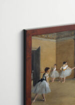 Plakat oprawiony w drewnianą brązową ramkę Vintage Italia: Sala baletowa Edgar Degas reprodukcja impresjonizm