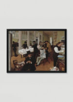 Plakat w drewnianej czarnej ramce: Edgar Degas Skład bawełny w Nowym Orleanie 1873