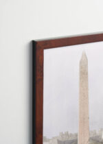 Plakat oprawiony w drewnianą brązową ramkę Vintage Italia: Starożytny Egipt Karnak David Roberts obelisk