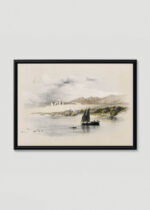 Plakat w drewnianej czarnej ramce: Egipt widok na Nil David Roberts antyczny