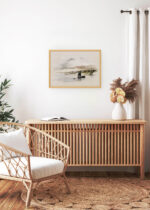 Aranżacja wnętrza, na ścianie wisi plakat w ramce: Egipt widok na Nil David Roberts antyczny